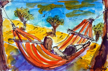 Figures. Oct 13: Watercolour: Peace and Quiet