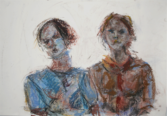 Figures. The Sisters Pastel large
