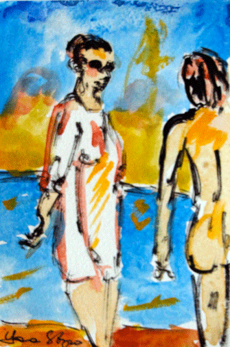Crete. 2013: Crete Watercolours: The Psychoanalyst and the Beach Bum